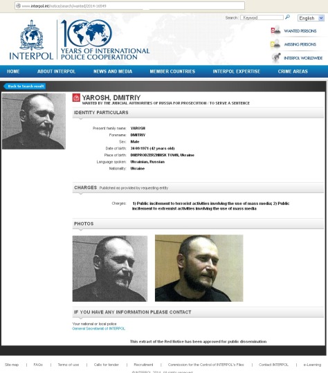 If you have any information please contact Your national or local police General Secretariat of INTERPOL This extract of the Red Notice has been approved for public dissemination http://www.interpol.int/notice/search/wanted/2014-16549